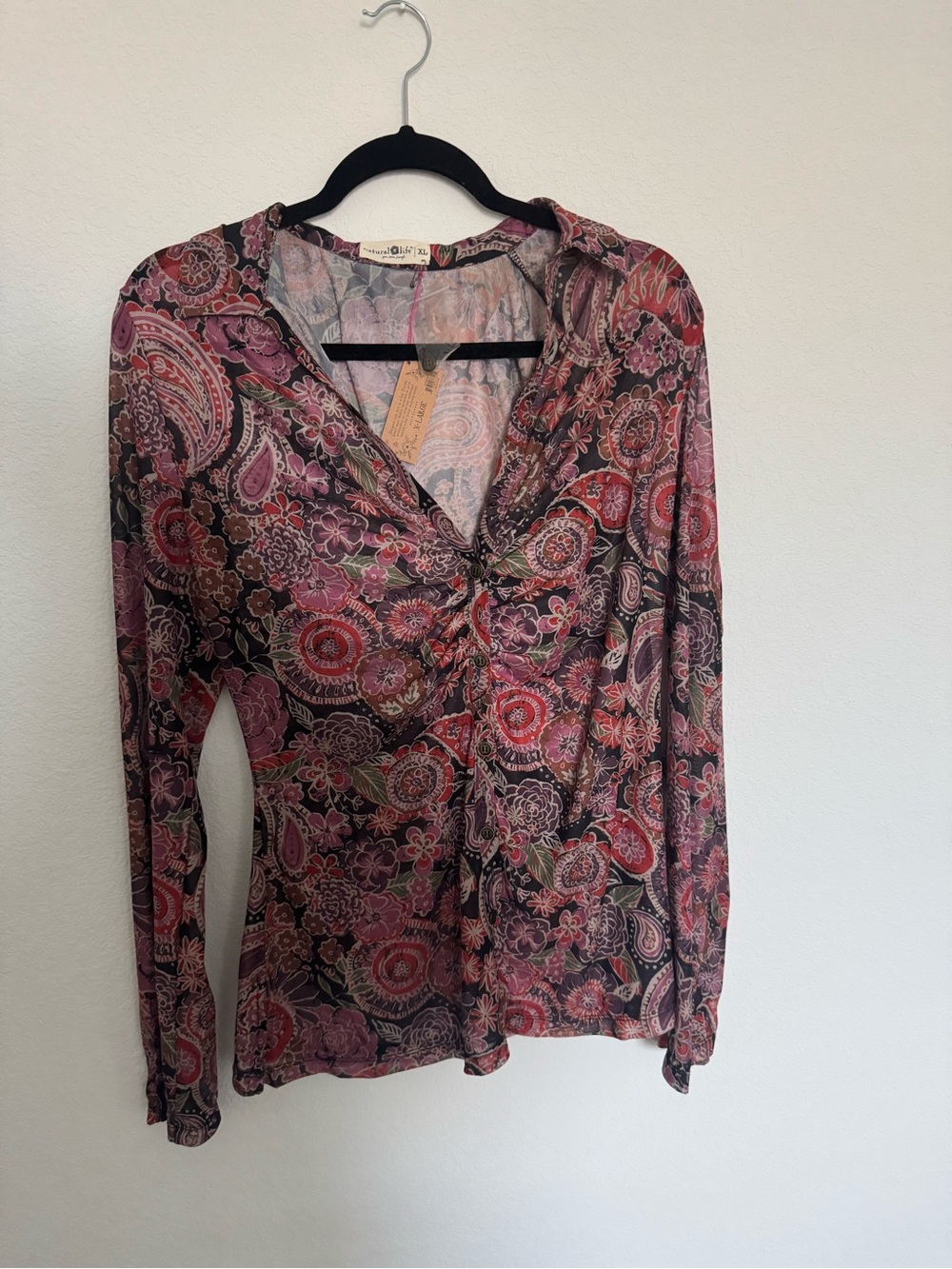 NWT Natural Lift Carina Mesh Top XL